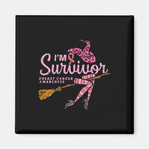Hexe im a Survivor Halloween Breastkrebs Awaren Magnet