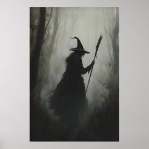 Hexe im Wald Druckbares Enchanted Gothic Poster