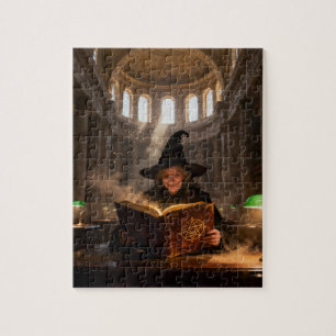 Hexe in der Bibliothek