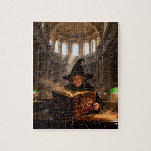 Hexe in der Bibliothek (Vertikal)