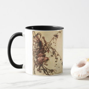 Hexe in Dornen verstrickt von Arthur Rackham Tasse
