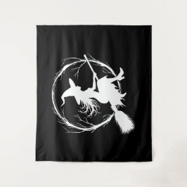 Hexe in Flight Tapestry Wandteppich