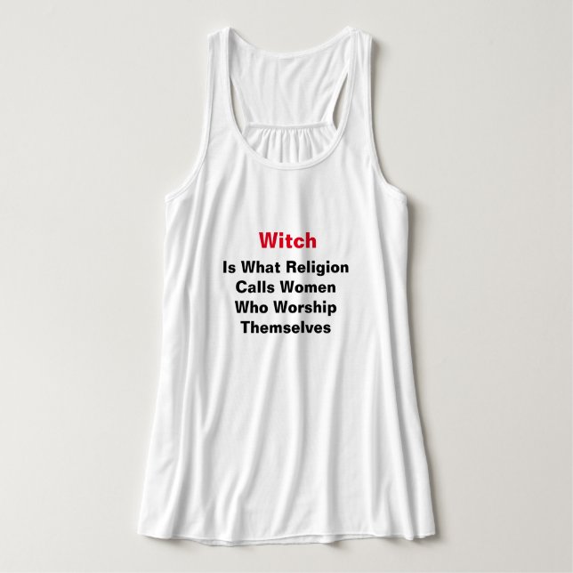 Hexe ist was Religion Tank Top (Design Vorderseite)