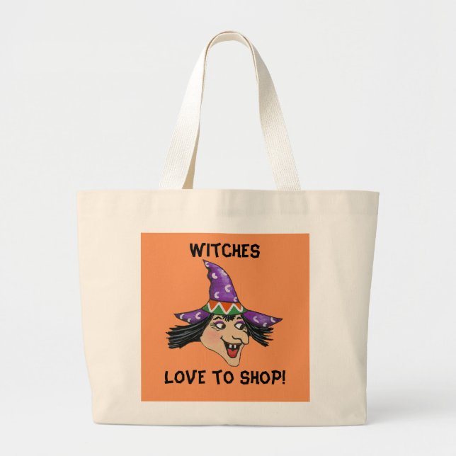 Hexe Jumbo Stoffbeutel (Vorne)