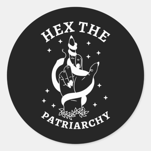Hexe kämpft gegen das Patriarchat Hex das Patriarc Runder Aufkleber (Vorderseite)