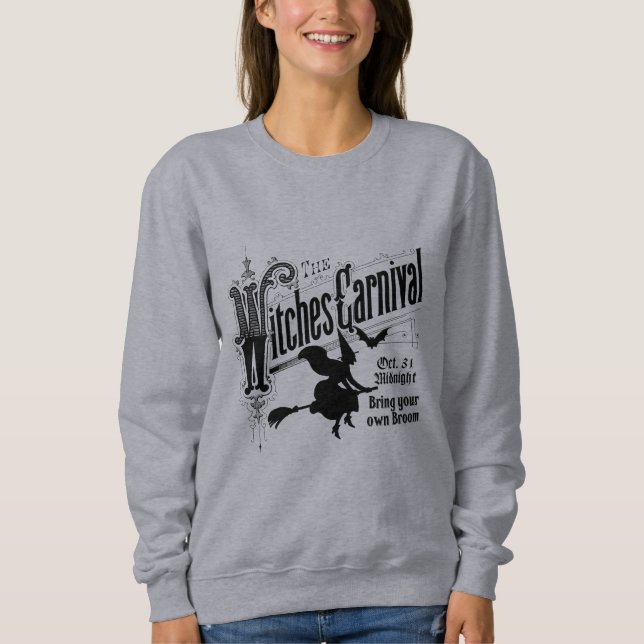 Hexe-Karneval für Halloween Sweatshirt (Vorderseite)