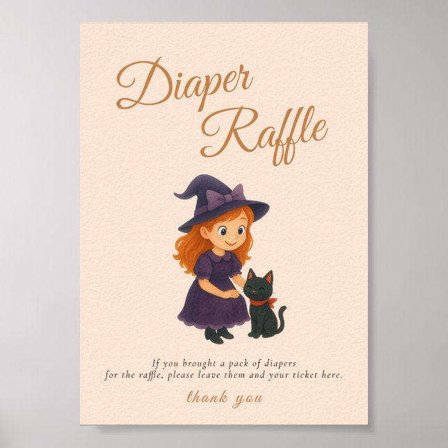 Hexe & Katze Bogen Karten Geschenke Tisch Schild P (Vorne)