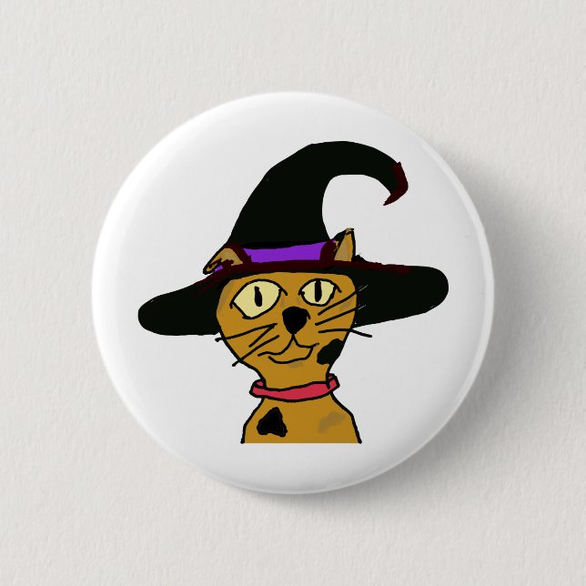 Hexe Kitty Button (Vorderseite)