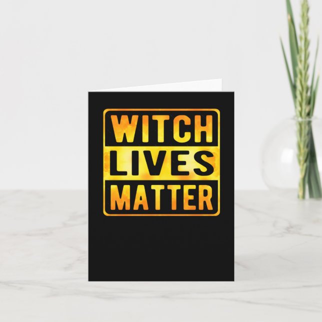 Hexe lebt Funny Halloween Hexe Meme Wiccan Witc Karte (Vorderseite)