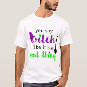 Hexe Lustiges Halloween  T-Shirt
