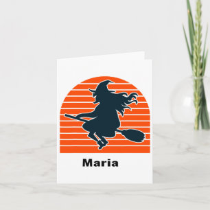 Hexe Maria Halloween Personalisiert Karte