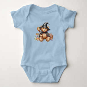 Hexe mit Candy, Teddy Bear, Halloween, Autor N Baby Strampler
