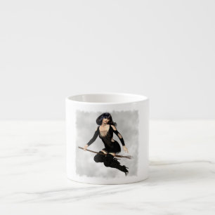 Hexe mit der Besen-Spezialitäten-Tasse Espressotasse