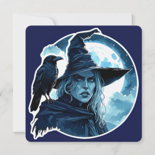 Hexe mit einem Raven - Halloween Fan Fun 2