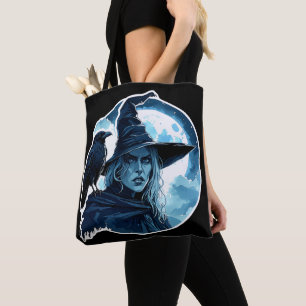 Hexe mit einem Raven - Halloween Fan Fun 2 Tasche