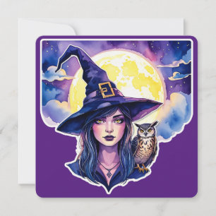 Hexe mit einer Eule - Halloween Fan Fun 1