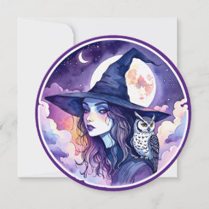 Hexe mit einer Eule - Halloween Fan Fun 2