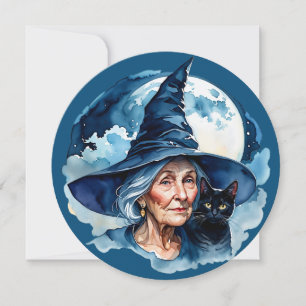 Hexe mit Katze - Wicca Halloween 1