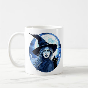 Hexe mit Katze - Wicca Halloween 2 Kaffeetasse