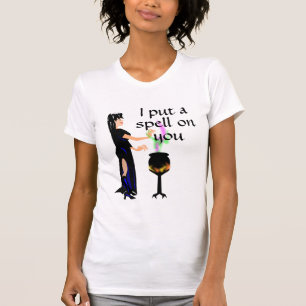 Hexe mit Magic Pot und Zitat T-Shirt