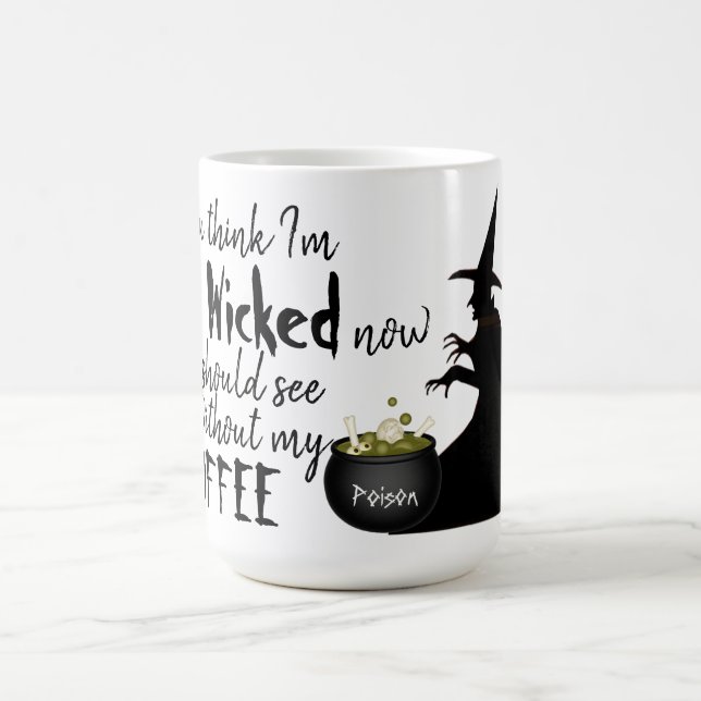 Hexe mit Zitat Kaffeetasse (Mittel)