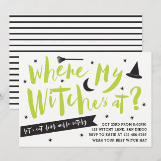 Hexe-Party Einladung