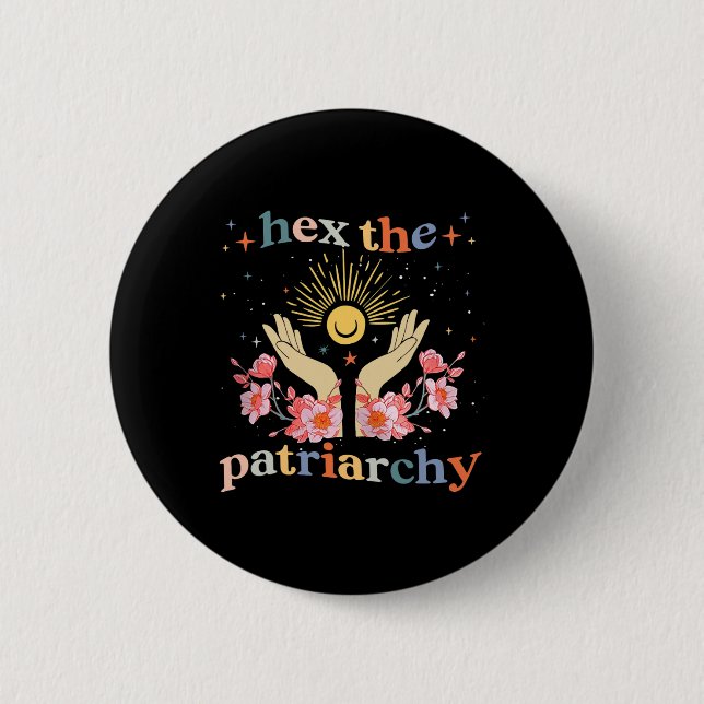 Hexe Pro Choice Feminist Button (Vorderseite)