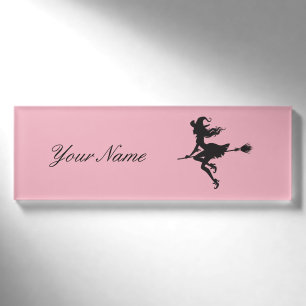 Hexe-Reitbesen Halloween Thunder_Cove Namenschild