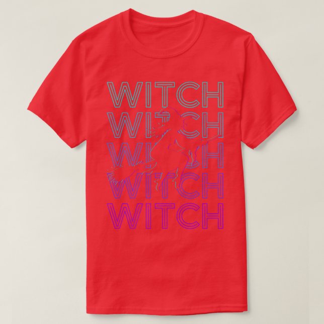 Hexe Retro T-Shirt (Design vorne)