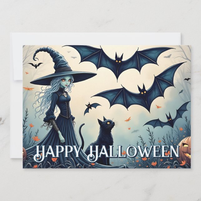 Hexe, Schwarze Katze und Fledermäuse in Twilight S (Vorderseite)