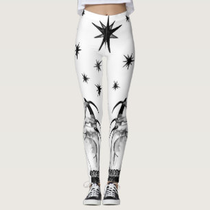 Hexe Sterne: Halloween Night Background Leggings