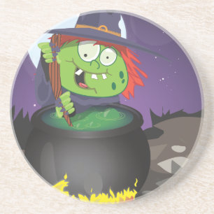 Hexe Stirring a Cauldron . Untersetzer