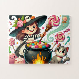 Hexe Stirring a Pot of Candy