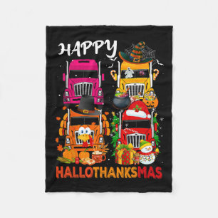 Hexe Türkei Santa Trucks Truckers Happy Hallothan Fleecedecke