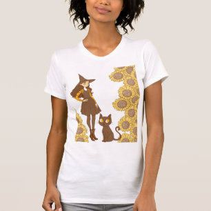 „Hexe und Katze Bella+Canvas Damen Slim Fit T-Shir T-Shirt