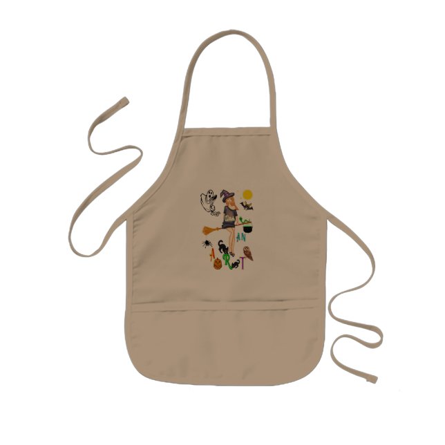 Hexe und Kunst Kinderschürze (Vorne)