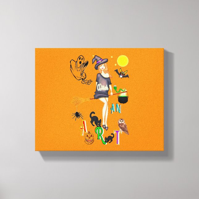 Hexe und Kunst Leinwanddruck (Vorderseite)