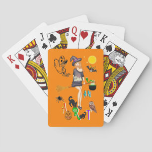 Hexe und Kunst Spielkarten