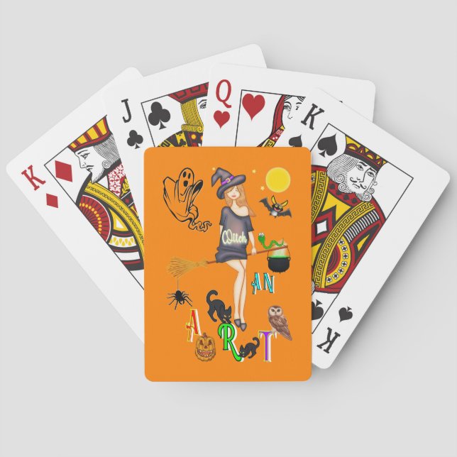 Hexe und Kunst Spielkarten (Rückseite)