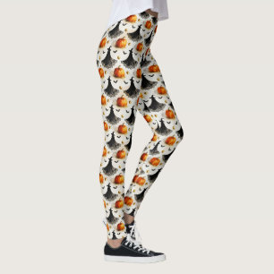 Hexe und Kürbisse Halloween Leggings