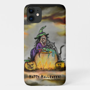 Hexe und schwarze Katze, Happy Halloween! Case-Mate iPhone Hülle