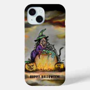 Hexe und schwarze Katze, Happy Halloween! Case-Mate iPhone Hülle