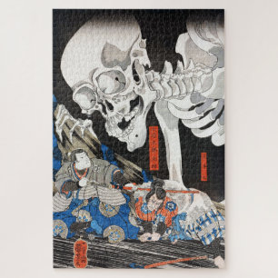 Hexe und Skelett-Spektrum, Utagawa Kuniyoshi