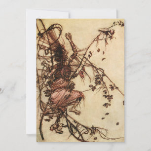 Hexe, verfangen in Dornen von Arthur Rackham Einladung