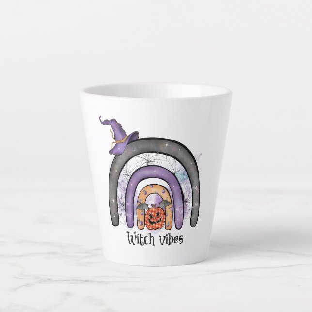 Hexe Vibes Black Rainbow Milchtasse (Vorderseite)