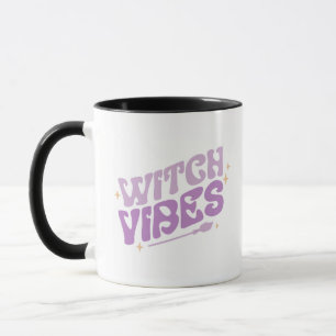 Hexe Vibes Stars Hexenzimmel Lila Halloween Tasse