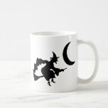 Hexe vom Crescent Moon fliegen Kaffeetasse<br><div class="desc">Hexe auf ihrem Besen</div>