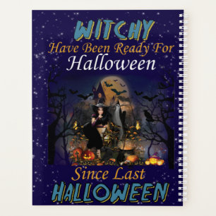 Hexe war zu Halloween fertig Planer