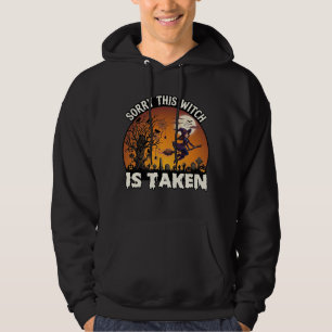Hexe wird Besen Baum Friedhof Halloween_1 Hoodie