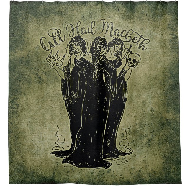 Hexen Alle Hail Mabeth Duschvorhang (Vorderseite)